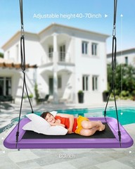 Everyfun Tree Swing for Kids and Adults, 60″ Waterproof Rectangle Platform Swing