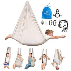 Sensory Swing for Kids & Adults – Holds 300lbs, 110″ Swing + No Swivel Gray