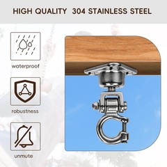 Swing Hanger Heavy Duty Hardware 360°+180°Rotation 1500LB Capacity Wood Playg…