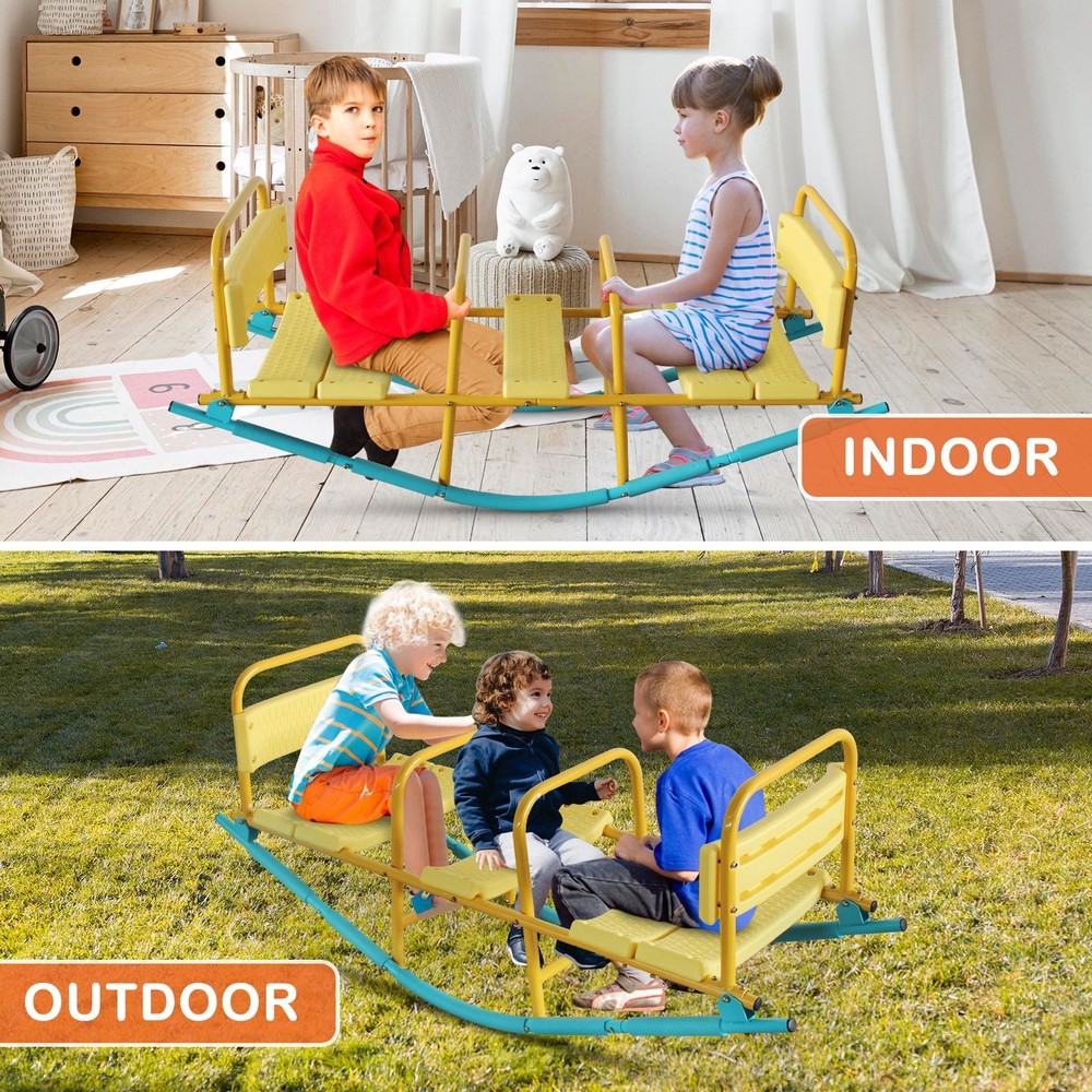 Kids Seesaw Playground Outdoor Activity Play Backyard Fun Rocker Swing