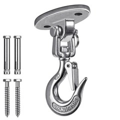 SELEWARE Heavy Duty Ceiling Swing Hanger with Safety Hook – Stainless Steel 3…