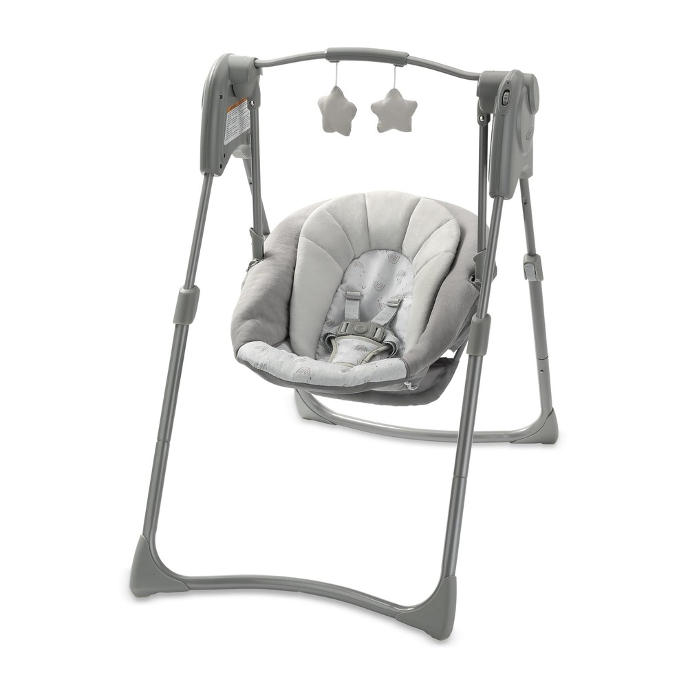 Graco Slim Spaces Compact Baby Swing, Space 39 x 23.25 x 35 Inch, Reign