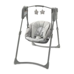 Graco Slim Spaces Compact Baby Swing, Space 39 x 23.25 x 35 Inch, Reign