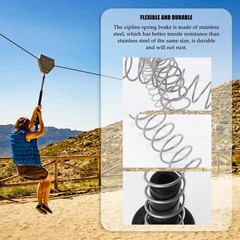 Zipline Spring Brake 165cm Stainless Steel Zip Line Spring Brake Heavy Duty4170