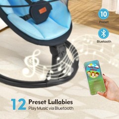 Baby Swing for Infants, Bluetooth Electric Infant Swing with 5 Speed Motions,…