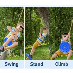 Tree Rope Swing Disc, Round Kids Swing Seat for Outdoor Backyard Playground, …