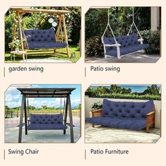 Durable Extra 5″ Thick Waterproof Porch Swing Cushions Outdoor 60 inch Swing Cus