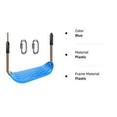 Non-Slip Plastic Swing Seat, Heavy Duty Tree Swing Set with Adjustable Rope &…