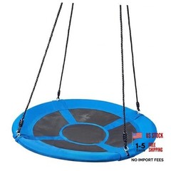 40 inch Saucer Tree Swing 900Lb Weight Capacity, Waterproof Swing Seat Blue