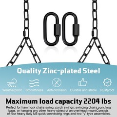 Heavy Duty Porch Swing Hanging Chain Kit (2 Pack) 1500 Lbs Capacity, Up to 7….
