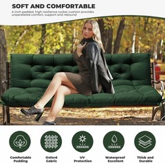 Porch Swing Cushions, Outdoor Swing Cushion for Patio Furniture, 2-3 Seater Repl