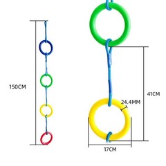 Gymnastic Swing Playground Climbing Ring Set for Climbing Garden Backyard
