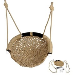 Secure Swing Set,Adjustable Rope Swing Seat Swingset Accessories for Brown