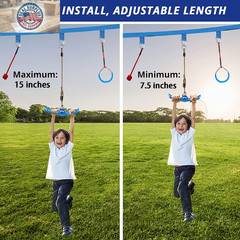 Ninja-Twister Swing Spins Set: Slackline Attachments – 360° Handle Twist-Spin Fl