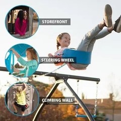 Lifetime 91208 Adventure Tower Playset Kids Outdoor Playground Slide Swingset
