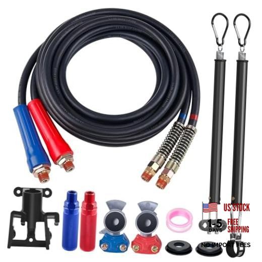 15 FT Semi Truck Air Line Kit 15 FT Air Line with Glad Hands Kit and Spring Kit