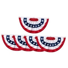 5 Packs American Bunting Flags Outdoor 3×6 5 pcs-3×6 buntings(Not Embroidered)