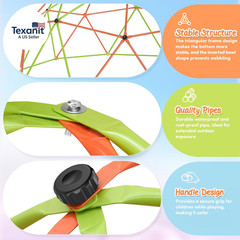10FT Climbing Dome with Hammock & Swing, Jungle Gym for Boys and Girls, Support