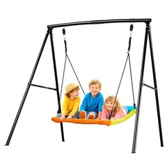 VEVOR Swing Set for Backyard Swingset Outdoor for Kids 60 x 32 in A-Frame Stand