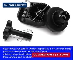 Garden Swing Plastic Fittings 2Pcs,Porch Patio Swing Frame Parts,Outdoor Patio S