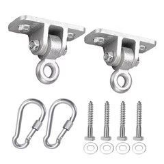 Silver Heavy Duty Swing Hangers for Wooden Sets Playground Porch Indoor Outdoor