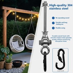 2-Pack Stainless Steel Swing Hangers Kit with 1500 LBS Load Capacity, Silent …