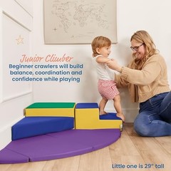 ECR4KIDS SOFTZONE JUNIOR ADVENTURER’S SUMMIT STEP CORNER CLIMBER ASSORTED