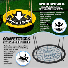 Taylor 700Lbs Metal Swing Set with Slide, Teeter-Totter & Saucer for Kids
