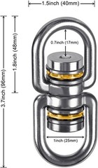 Heavy-Duty 360° Swing Swivel – Supports 1200 lbs, 2 Pack for Kids & Aerial Yoga