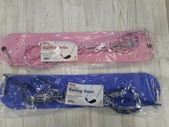 1 Blue + 1 Pink Swing Set Seat Vinyl Coated Chains 120lb Capacity Playground SET