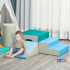 Qaba Climbing Toys for Toddlers and Children, Easy-to-Clean 4 Piece Soft & Safe