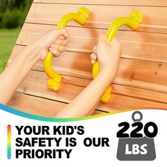8Pcs Kids Playground Safety Handles -Swing Set & Climbing Frame Hand Grips, M…