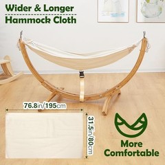 Wooden Hammock with Stand for Kids 3-5 Years (Height Wooden Hammock With Stand