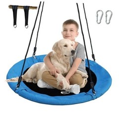 40 Inch Saucer Tree Swing for Kids & Adults – Large Round Disc Swing, 700 Blue