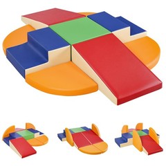 TODIBY 9 Piece Climbing Foam Blocks Soft PU Leather