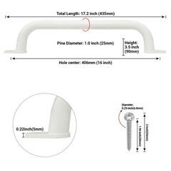 6 Pieces 17 Inch White Metal Safety Handles for Playground Equipment – Outdoo…