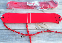 Swing Seat Swinset Seats with Chain 120 LB Kids Swings Set of 2 RED (NOS)