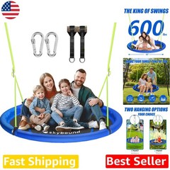 Heavy Duty 43″ Tree Swing – 600LB Capacity, Safety Certified, Outdoor Blue Disc