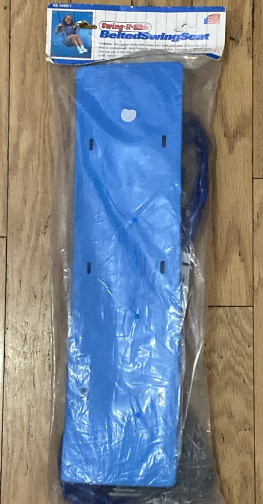 VINTAGE Swing-N-Slide Heavy Duty Swing Seat, Belted Steel Kids Swing – BLUE NEW