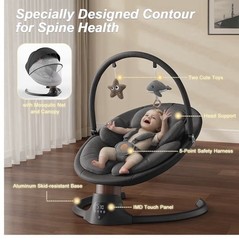 Columpio Para Bebé Fasonbaby,columpio Eléctrico Con 10 Melodías Preestablecidas