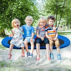 60″ Saucer Tree Swing Surf Outdoor Adjustable Kids Giant Oval Platform Swing Set