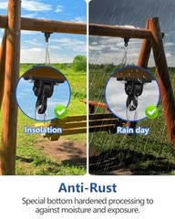 Heavy Duty Swing Hangers Hardware Included-Corrosion Resistant 2 Pack Black