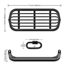 Heavy-Duty 17″ Metal Frame Swing Seat with 2 Carabiners, Swing for Backyard P…