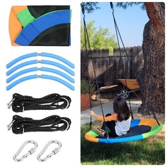 Saucer Tree Swing Seat for Kids 40 Inch Outdoor Round Tree Swing for Children…