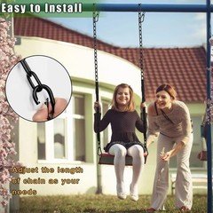 2Pcs 64″ Hanging Swing Chain with PE Sleeve’s Cover, Stainless Steel Chains w…
