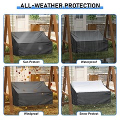 Porch Swing Cover,420D Outdoor Hanging Swing Covers,Waterproof Patio Swing-Co…