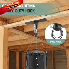 Heavy Bag Hangers Brackets, 4 Holes Ceiling Anchor without Swivel, Black