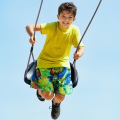 Black Rope Swing Seat Adults & Toddler Heavy Duty Tree Swing W/ Ergonomic
