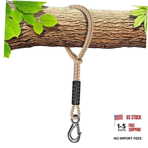 Tree Swing Rope, 19 inch, Hammock Tree Swing Hanging Strap, 19″ Off-White