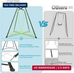 Swing Stand with Sensory Swing, Swing Frame with Pod Swing, X-Shaped Swing Set,